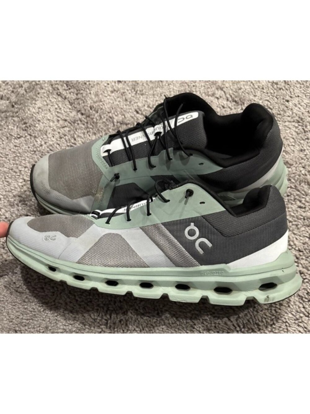 Nice! On Cloudrunner Alloy Moss Sneakers 46.99021 Athletic Running Shoes Size 12